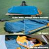 iClimb 3M Thinsulate Insulation Mummy Sleeping Bag with Compression Sack Ultralight Compact Warm Washable for Adults Indoor Outdoor Backpacking Camping Hiking (41F, Blue) view 3