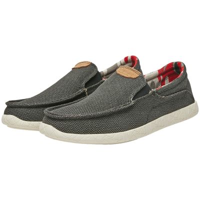 Momuk Men's Slip on Shoes Cloth Boat Shoes Fashion Casual Loafers for Outdoor Daily Activities Grey