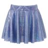 VernLan Girl's Metallic Skater Skort Dance Athletic Shiny Pleated A-Line Mini Scooter Skirt for Cheerleading Performance Royal Blue 13-14 Years view 1