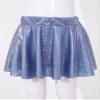 VernLan Girl's Metallic Skater Skort Dance Athletic Shiny Pleated A-Line Mini Scooter Skirt for Cheerleading Performance Royal Blue 13-14 Years view 3