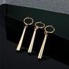 3 Pcs Gold Clip On Anime Cosplay Earrings Zoro Earrings for Women Men Dangle Hoop Cartilage Earrings view 2