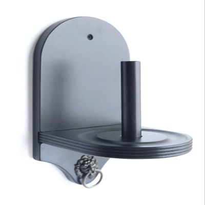 LANTE LIFE Solid Wood Pool Chalk Holder Wall Mounted Cone Chalk Stand with Hardware, Black Pool Table Accessory