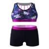 Hedmy Kids Girls Tankini Two Pieces Swimsuit Tank Top and Shorts Swimwear Outfit Beach Bathing Suit Black Horse 12 Years view 1