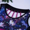 Hedmy Kids Girls Tankini Two Pieces Swimsuit Tank Top and Shorts Swimwear Outfit Beach Bathing Suit Black Horse 12 Years view 3