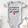 Acwssit I'M Perfect Just Like My Aunt Baby Boy Clothes Unisex Funny Baby Bodysuit 0-3 months (gray,6-9M) view 2