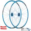 Wheelset 26 Inch Double Wall Alloy Rim,32 Hole MTB Mountain Bike Wheel Set Quick Release Disc Brake Bicycle Wheel for 7 8 9 10 Speed Road Wheel (Color : Blue, Size : 26inch) view 1