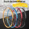 Wheelset 26 Inch Double Wall Alloy Rim,32 Hole MTB Mountain Bike Wheel Set Quick Release Disc Brake Bicycle Wheel for 7 8 9 10 Speed Road Wheel (Color : Blue, Size : 26inch) view 2