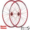 Wheelset 26 Inch Mountain Bike Wheelsets,32 Hole Quick Release Disc Brake Wheel WheelSet Hub Front 100mm Rear 135mm Road Wheel (Color : Red, Size : 26inch) view 1