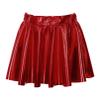 FEESHOW Kids Girl's Shinny Metallic Skater Skort Ballet Dance Athletic Mini Skirt Dancewear Cheerleading Costumes Red 1 14-15 Years view 1