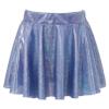 FEESHOW Kids Girl's Shinny Metallic Skater Skort Ballet Dance Athletic Mini Skirt Dancewear Cheerleading Costumes Royal Blue 13-14 Years view 1