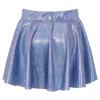 FEESHOW Kids Girl's Shinny Metallic Skater Skort Ballet Dance Athletic Mini Skirt Dancewear Cheerleading Costumes Royal Blue 13-14 Years view 2