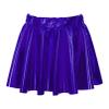 FEESHOW Kids Girl's Shinny Metallic Skater Skort Ballet Dance Athletic Mini Skirt Dancewear Cheerleading Costumes Royal Blue 1 2-4 Years view 1