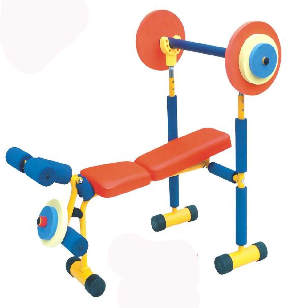 PHASFBJ Kids Fun and Fitness Adjustable Exercise Equipment for Children Workout Weight Bench Set,Birthday Gifts Toy, Fun and Fitness Exercise Equipment for Kids,Weight Bed