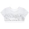 FEESHOW Kids Girls Sequins Metallic Crop Tank Tops Dancewear Athletic Sports Gymnastics Ballet Activewear Tee Shirt White 14 Years view 4