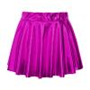 FEESHOW Kids Girl's Shinny Metallic Skater Skort Ballet Dance Athletic Mini Skirt Dancewear Cheerleading Costumes Hot Pink 1 13-14 Years view 2