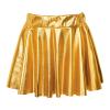 Aislor Toddler Youth Girls Metallic Athletic Dance Skirt Pleated Mini Skirts High Waist Scooter Skater Skirt Skort Gold 2-4 Years view 1