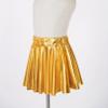 FEESHOW Kids Girl's Shinny Metallic Skater Skort Ballet Dance Athletic Mini Skirt Dancewear Cheerleading Costumes Gold 1 6-8 Years view 4