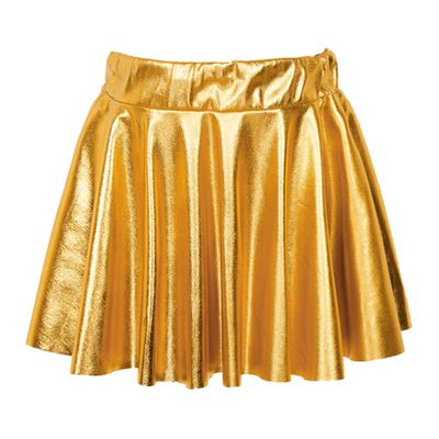 Aislor Toddler Youth Girls Metallic Athletic Dance Skirt Pleated Mini Skirts High Waist Scooter Skater Skirt Skort Gold 10-12 Years