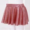 FEESHOW Kids Girl's Shinny Metallic Skater Skort Ballet Dance Athletic Mini Skirt Dancewear Cheerleading Costumes Red 14-15 Years view 4