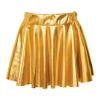 FEESHOW Kids Girl's Shinny Metallic Skater Skort Ballet Dance Athletic Mini Skirt Dancewear Cheerleading Costumes Gold 1 13-14 Years view 1