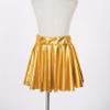 FEESHOW Kids Girl's Shinny Metallic Skater Skort Ballet Dance Athletic Mini Skirt Dancewear Cheerleading Costumes Gold 1 13-14 Years view 3