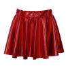 Aislor Toddler Youth Girls Metallic Athletic Dance Skirt Pleated Mini Skirts High Waist Scooter Skater Skirt Skort Red 10-12 Years view 1