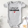 Acwssit I Love My Grandma Baby Boy Clothes Unisex Funny Baby Bodysuit 0-3 months (gray,6-9M) view 2