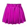 Aislor Toddler Youth Girls Metallic Athletic Dance Skirt Pleated Mini Skirts High Waist Scooter Skater Skirt Skort Hot Pink 2-4 Years view 2