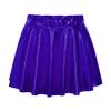 FEESHOW Kids Girl's Shinny Metallic Skater Skort Ballet Dance Athletic Mini Skirt Dancewear Cheerleading Costumes Royal Blue 1 15-16 Years view 2