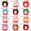 23.6" Square Neck Scarf Satin Handkerchief Hair Band Solid Color Head Wraps for Women (Pink) view 2