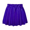 Aislor Toddler Youth Girls Metallic Athletic Dance Skirt Pleated Mini Skirts High Waist Scooter Skater Skirt Skort Royal Blue 2-4 Years view 2