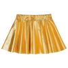 Aislor Toddler Youth Girls Metallic Athletic Dance Skirt Pleated Mini Skirts High Waist Scooter Skater Skirt Skort Gold 6-8 Years view 3