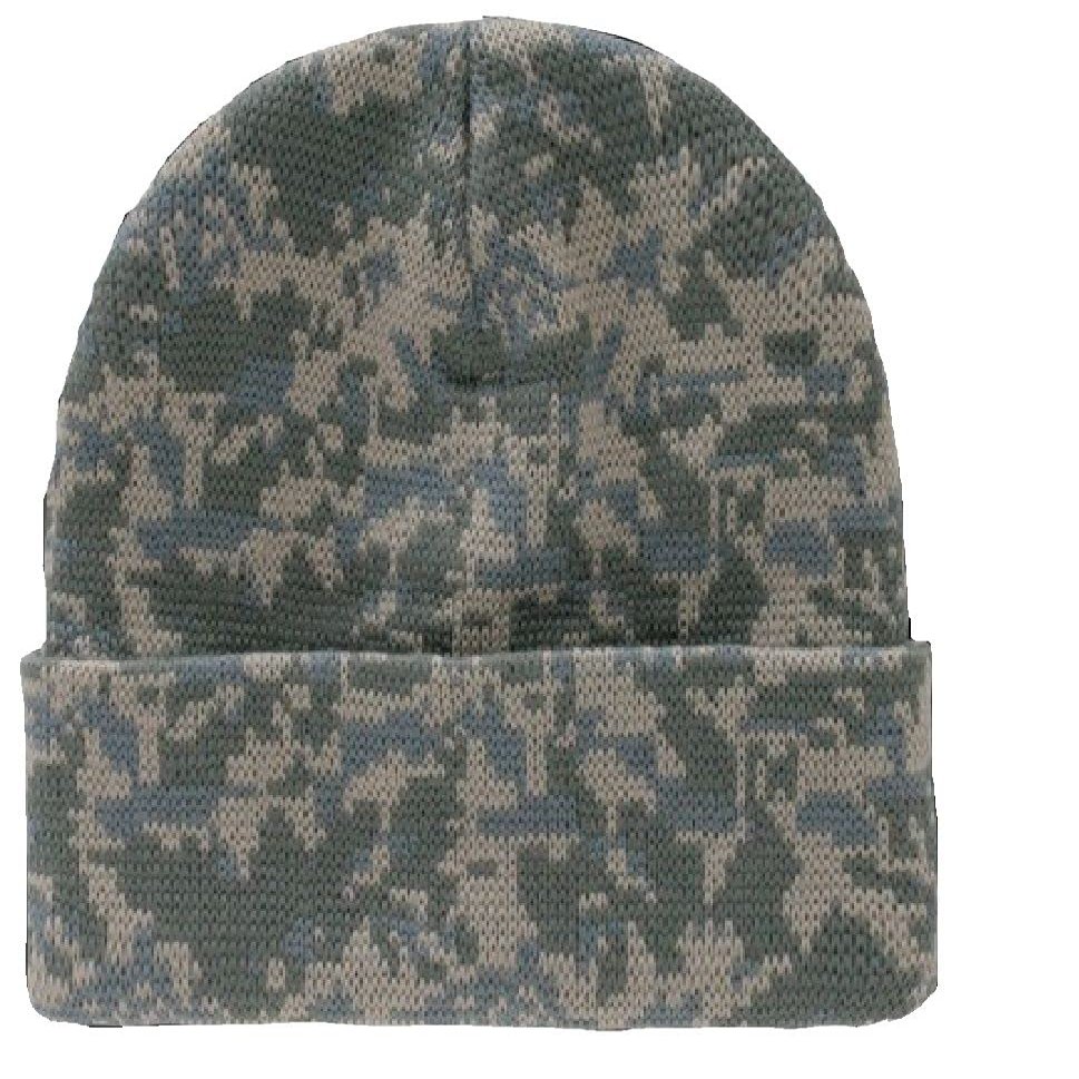 Digital ACU Olive Drab Army Green Brown Khaki Tan Marpat Digi Camo Digital Camouflage Beanie Stocking Watch Cuffed Cap Hat Hunting Hunter Military Outdoor Style