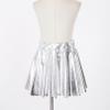 FEESHOW Kids Girl's Shinny Metallic Skater Skort Ballet Dance Athletic Mini Skirt Dancewear Cheerleading Costumes Silver 1 15-16 Years view 4