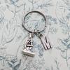 2Pcs Microscope keyring, science gift, graduation Keychain, biology gifts, DNA keyring, science student gifts view 2
