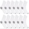 Yacht & Smith 12 Pairs Of Mens & Womens Lightweight Cotton Crew Socks Bulk, Homeless Donation Cheap, Wholesale Sock (12 Pairs White Womens/Gray Heel and Toe) view 1