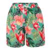 QWENTMTNTY Women's Summer Casual Shorts Drawstring Elastic Waist Beach Shorts Floral Print Fashion Short Pants with Pockets Red view 3