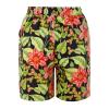 QWENTMTNTY Women's Summer Casual Shorts Drawstring Elastic Waist Beach Shorts Floral Print Fashion Short Pants with Pockets Green view 4