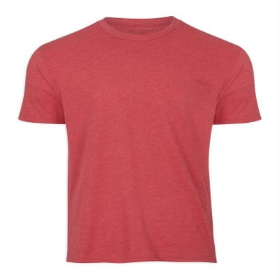 boxercraft Mens Crew Neck Short Sleeve Tri-Blend Tee, Cotton Blend, Easy Care, Red-2X