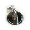 Crystal Necklace - Donut Shaped Pendant with Bail Clear Quartz view 1