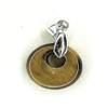 Crystal Necklace - Donut Shaped Pendant with Bail Clear Quartz view 2