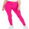 YELETE Women's High Rise Soft Casual Leggings with Inner Pocket, Fuchsia L/XL view 1