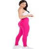 YELETE Women's High Rise Soft Casual Leggings with Inner Pocket, Fuchsia L/XL view 2