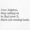 Dear Algebra Stop Asking Us to Find Your X V-Neck T-Shirt Math Tee White Small view 3
