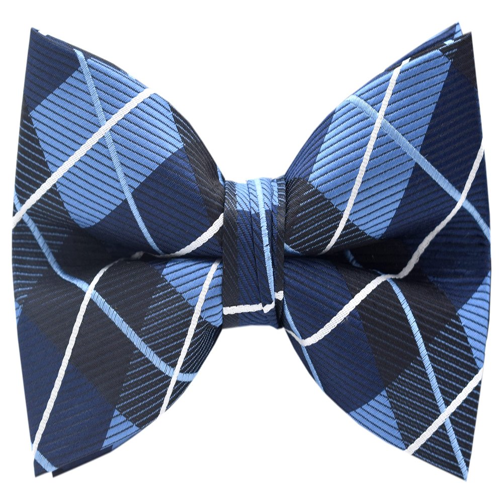 Carahere Mens Bow Tie Handmade Pre-Tied Fun Pattern Bow Ties for Men Blue