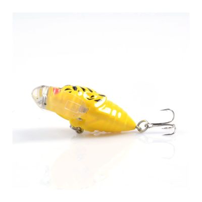 QAZWSXED LESANGBAIHUODIAN Hard-Baits Floating-Topwater Insects-Cicada 5cm 6g Hooks Artificial-Fishing-Lure (Color : NO4)