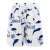 QWENTMTNTY Women's Floral Print Pajama Short Pants Summer Plus Size Elastic Waisted Capri Shorts Joggers Bermuda Shorts White view 4