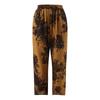 Summer Capri Pants for Women Casual Cotton Floral Cargo Pants Loose Elastic Waist Ankle Cropped Trouser Pockets Yellow view 3