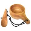 Large "Kyrre" Carved Nordic Kuksa by Coopers Bay Outdoors - Solid Wood Camp Mug & Spoon Set - This Bowl and Spoon is a Great Addition to Your Family Camping Cooking Gear - 12.5 oz/350 ml view 1