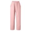 QWENTMTNTY Loose Pants for Women Casual Summer Cotton Linen Pants Cropped Elastic High Waisted Crop Capris Trousers Pockets Pink view 4